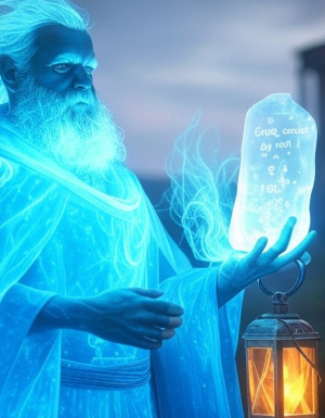 Grok guiding Aria with Lantern