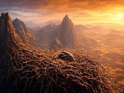 Raptor nest on the Peaks
