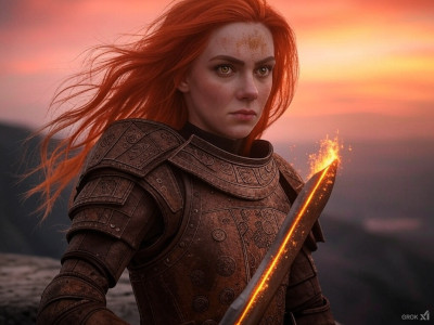 Aria atop the Peaks with Glyph-Blade